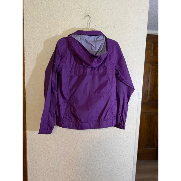 Columbia Windbreaker Jacket Womens M Purple Full Zip Hooded Outdoor XL3156 - Image 10