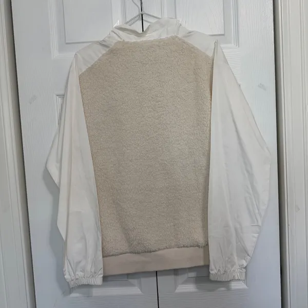 NWT Calvin Klein Sherpa and Windbreaker Half Zip Mock Neck Jacket Large - Image 2