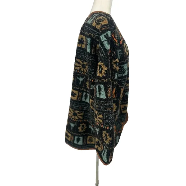 Acoa Sherpa Cardigan Jacket Boho Outdoor Oversized Hiking Women's Size‎ Large - Image 7