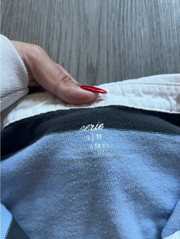 Aerie Cropped Rugby Shirt Size XS - Image 3