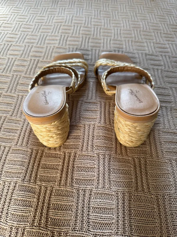Universal Threads Braided Straw Block Heel Sandals in Tan - Image 2