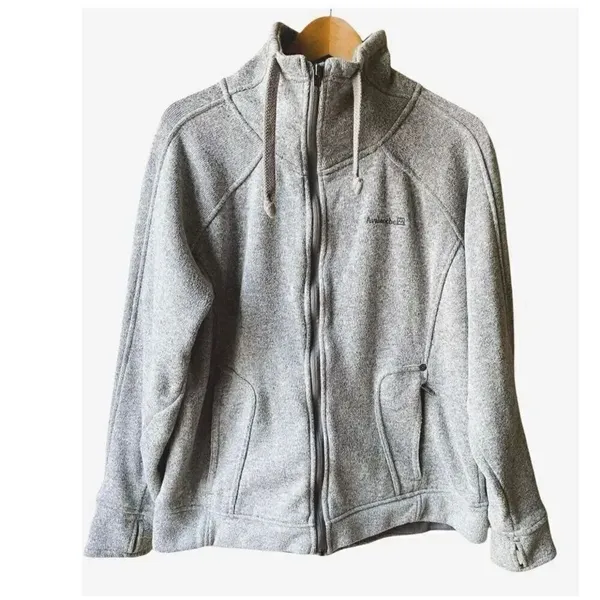 Avalanche Grey Women’s Cozy Athletic Running Sweatshirt Full Zip Jacket SZ XL - Image 2