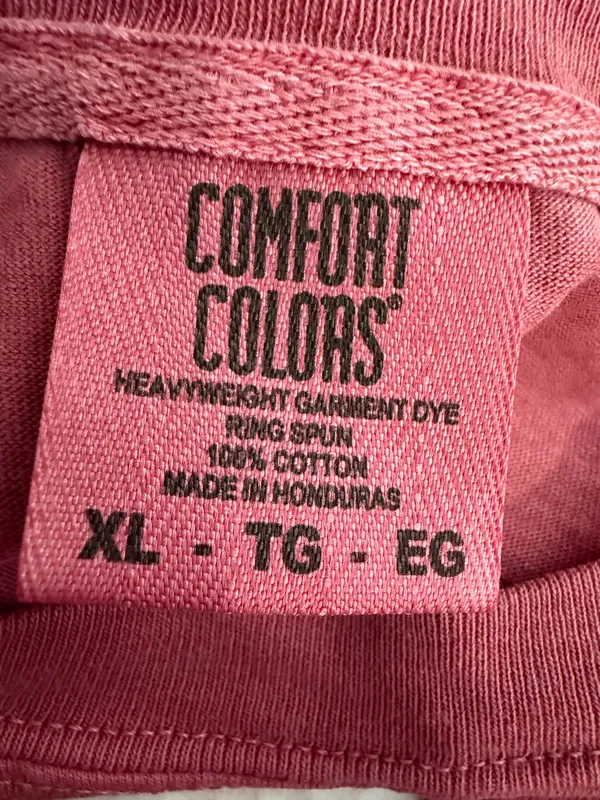 Comfort Colors Red MOM Heart Football Graphic Tee - Image 4