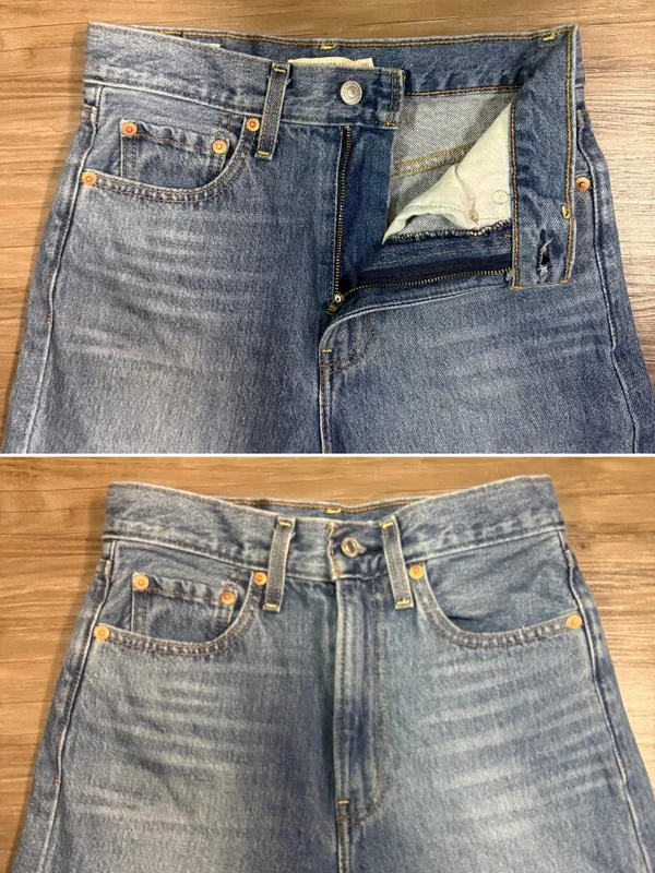Levi’s Premium Ribcage Wide Leg Jeans Not The Same W25 L32 Big E - Image 3