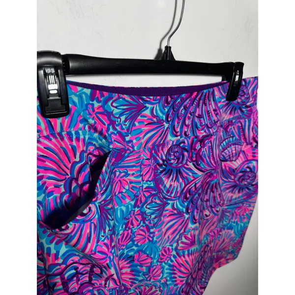Lilly Pulitzer Luxletic Athletic Skort Pink Blue Print Pocket Skirt Size 4 - Image 7