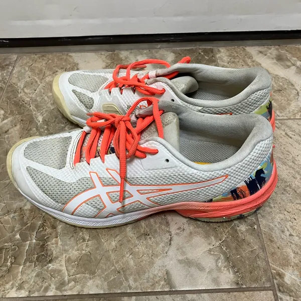 Asics Court Speed FF White Sunrise Tennis Shoes Size 7.5 Training Sneakers - Image 3