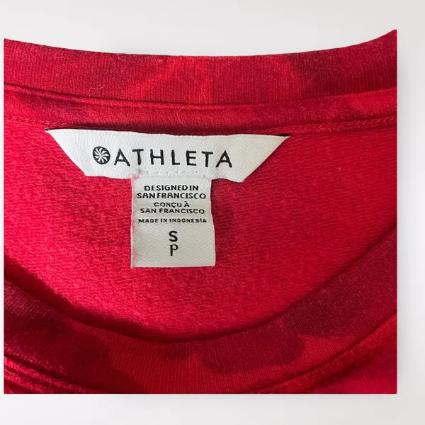 Athleta Red‎ Chakra Floral Balance Pullover Sweatshirt Size S - Image 2