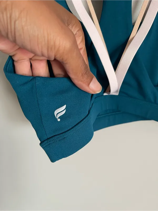 FABLETICS Teal Racerback Sports Bra Sz S - Image 8