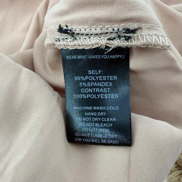NWT Dressed In Lala Open Knit Polo Midi Dress Large Taupe Tan Crochet Cover Up - Image 8