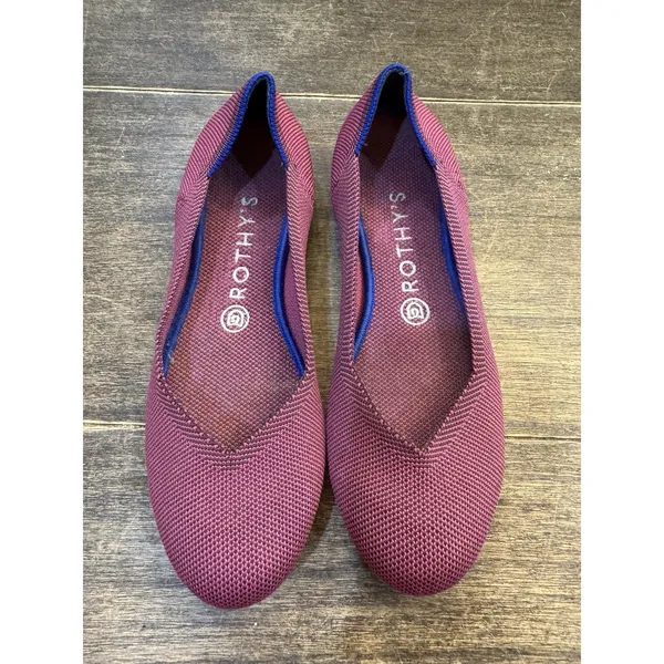 Rothy's Women's Size 8 The Flat Ballet Shoes Round Toe Color Purple - Image 2