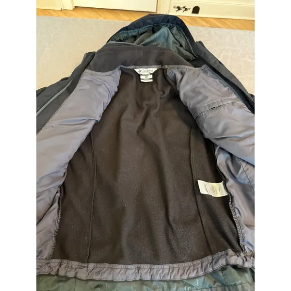 Columbia Interchange Hooded Jacket Womens Medium Black Grey‎ Neon Yellow Shell - Image 9