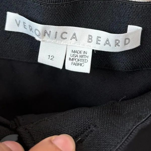 Veronica Beard Classic Black Scuba Leggings Pant Size 12 - Image 3