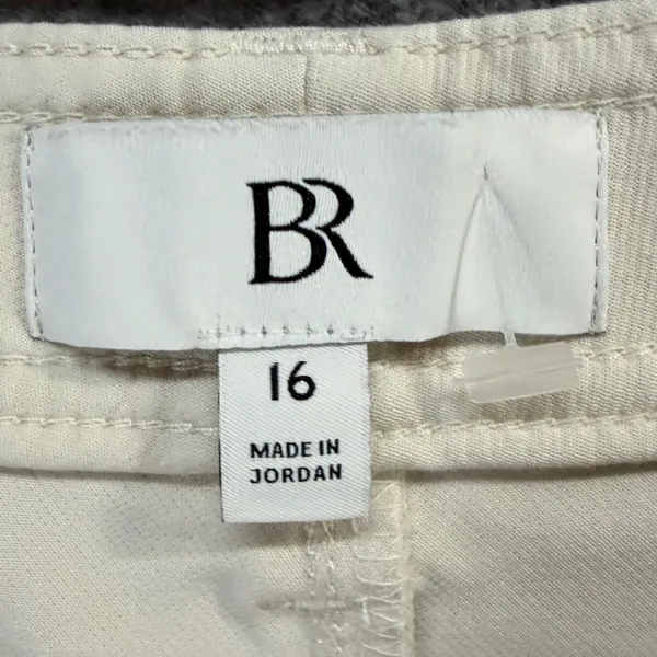 Banana‎ Republic Slim Refined Stretch Cargo Pant Women 16 Cream Modern Utility - Image 9
