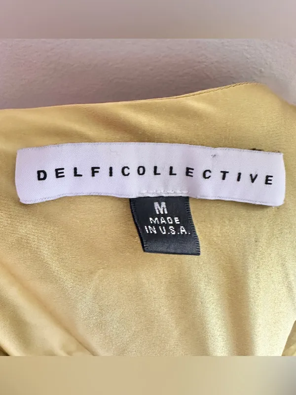 Delfi Collective Oriana Satin Scoop-Neck Maxi Dress in Olive - Image 8