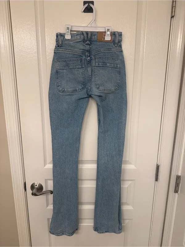 Free People Low Rise Slim Boot Cut Jeans Size 24 - Image 5