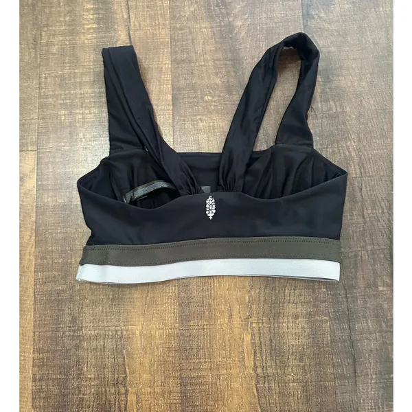 Free People White Water Hybrid Sports Bra & Crop Leggings Set Size Small - Image 3