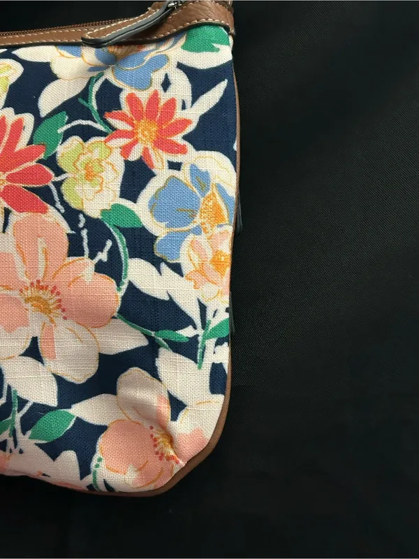 Croft & Barrow Brown Trim Floral Crossbody Shoulder Bag - Image 8