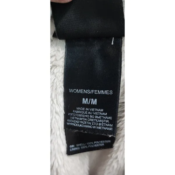 The North Face Fuzzy Fleece Jacket Womens M Beige‎ Zip Up Casual Outerwear - Image 6