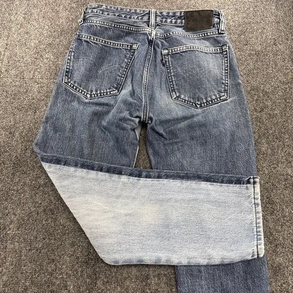 Levis Made Crafted Womens Two Tone Side Stripe Straight Leg Jeans 26 Cotton Blue - Image 9