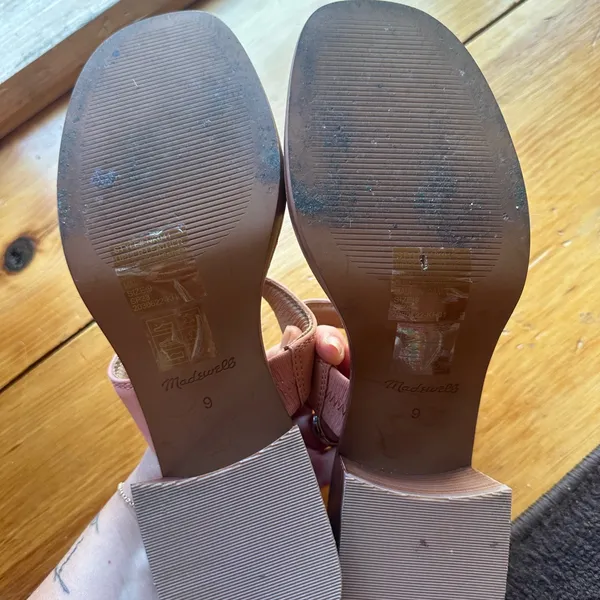 Madewell Double Strap Heeled Mule Sandals size 9 - Image 4