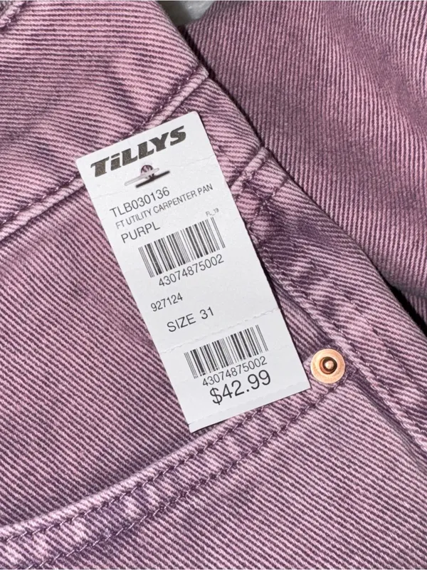 NEW full tilt from tilly’s cargo jeans Purple Size 31 - Image 3