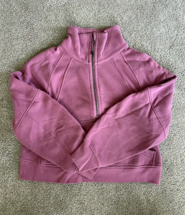 Lululemon Scuba Oversized Funnel Neck Half-Zip Velvet Dust XS/S - Image 3