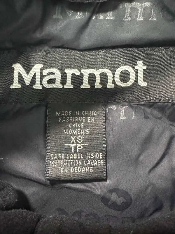 Marmot Quilted Vest Size XS Black Insulated Full Zip - Image 6