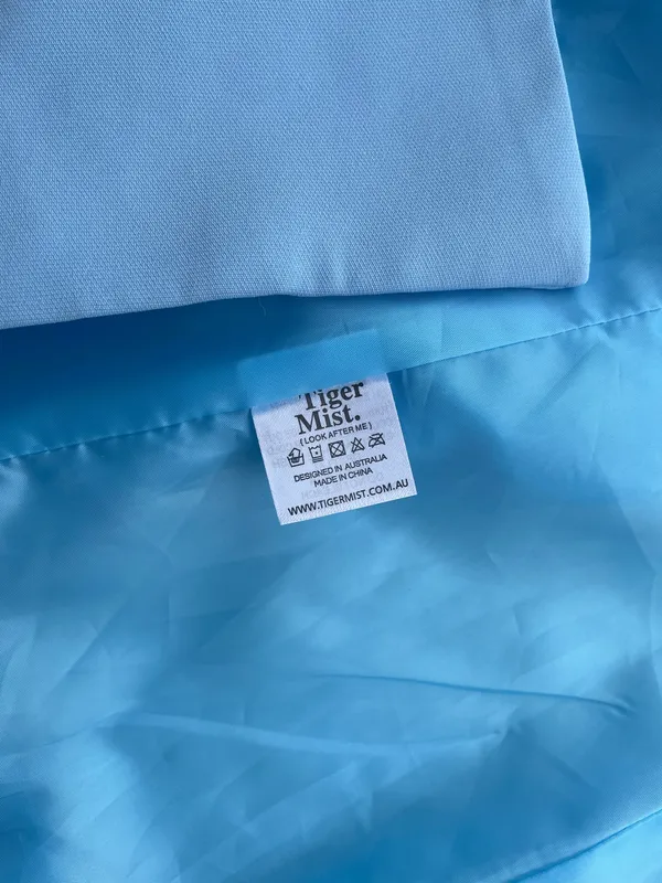 Tiger Mist Baby Blue Blazer XS Y2K Tailored It Girl Jacket - Image 5