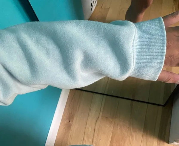 H&M Blue Cotton Crewneck Pullover Sweatshirt - Image 2