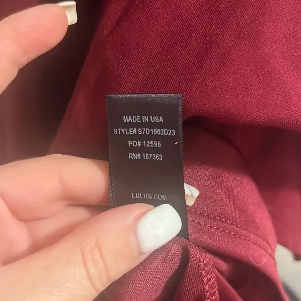 ✨Lulu’s Believe in Love Wine Red Backless Skater Sz Large Maroon Dress✨ - Image 15