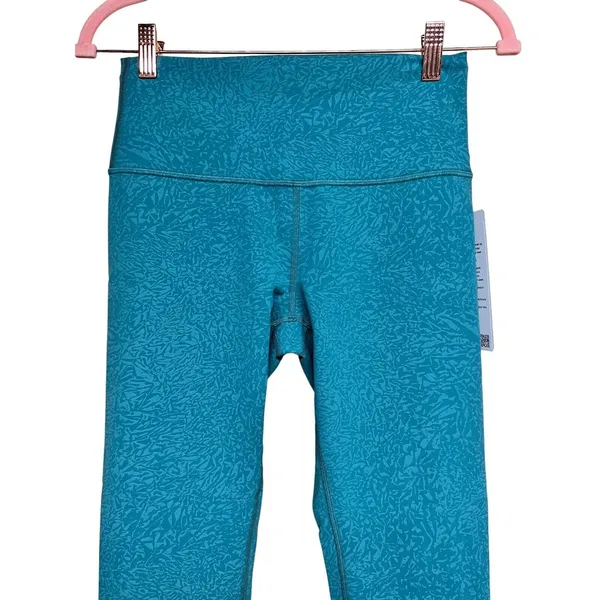 Lululemon Wunder Train High-Rise Tight 25” Crunch Teal Lagoon‎ Women’s Size 8 - Image 3