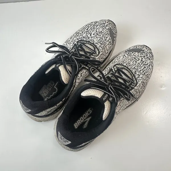 Brooks Adrenaline GTS 20 Running Shoes Cushioned Sneakers Black White Womens 9.5 - Image 6