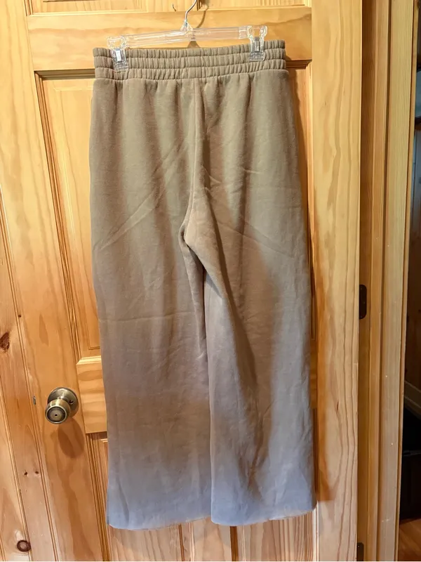 RISEN Wide Waistband Slit Wide Leg Pants color Sand women’s M - Image 2