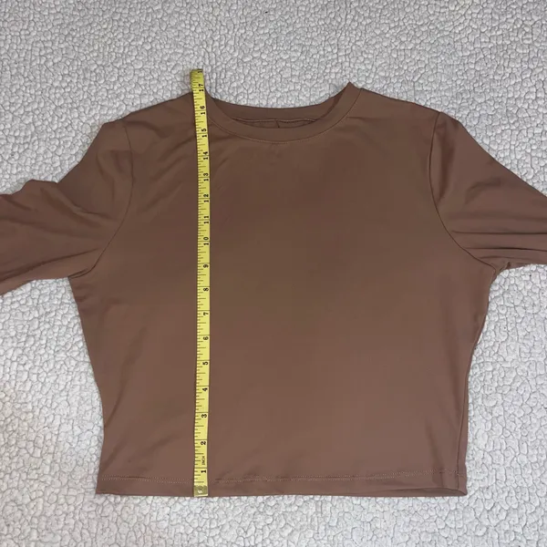 Cropped Long Sleeve Brown Size M - Image 7
