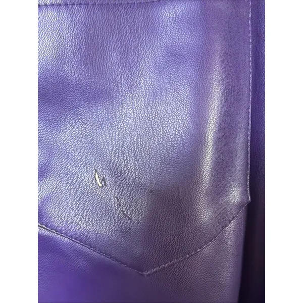 ZARA Faux Leather Pants XS whimsygoth purple hippie goth retro x small party - Image 6