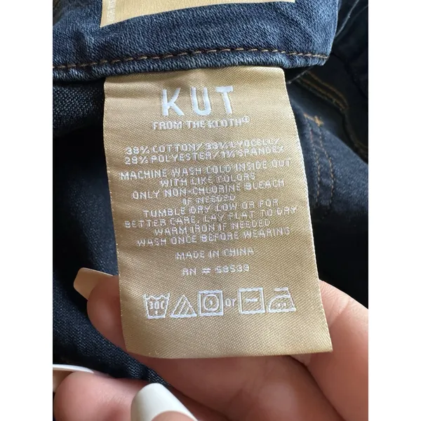 KUT From The Kloth Meg High Rise Wide Leg Women's Jeans Blue Size 24W Denim NWT - Image 11