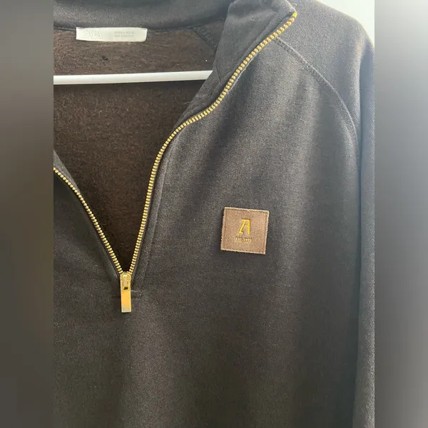 Zara Quarter-Zip Pullover Sweater Women’s Size L - Image 7