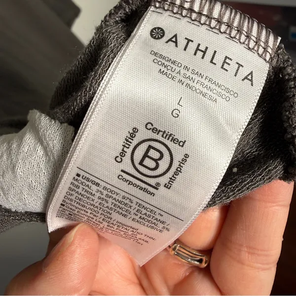 Athleta Draped Open-Front Cardigan - Charcoal Gray Large - Image 9