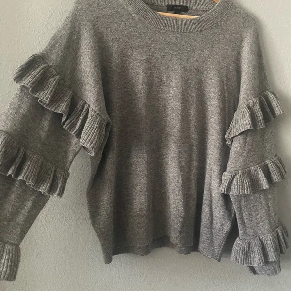 J. Crew Heather‎ Gray Wool Sweater - Image 4