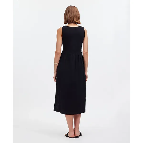 Madewell Minimalist Old Money Knit Tank Midi Dress Black XS NWT - Image 3