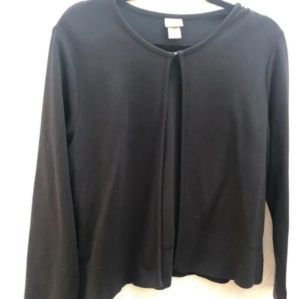 L.L. Bean Soft Cardigan Black Petite Size undefined - Image 6