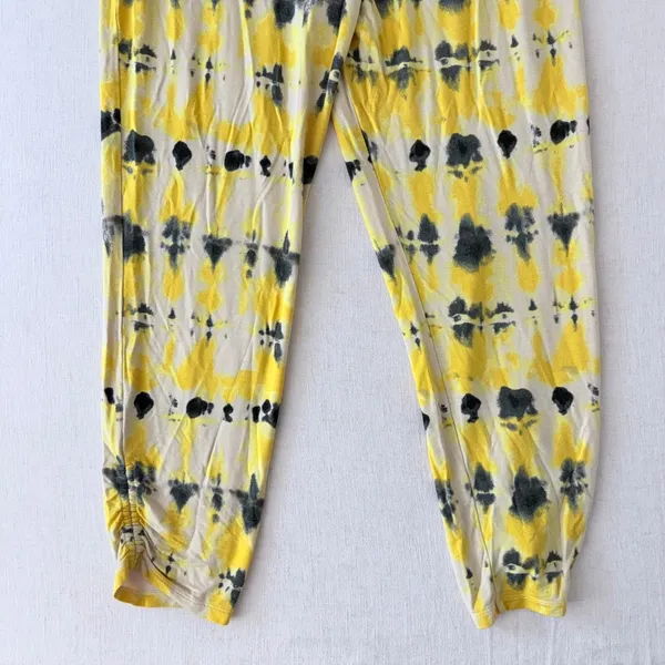 Cabi Atomic Lounger Pants Yellow Tie Dye Ruched Rayon Large‎ - Image 2