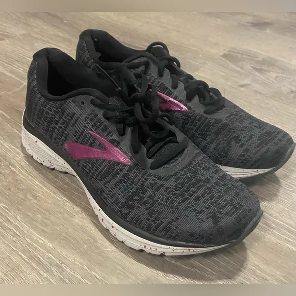 Brooks Signal Running Shoes Women’s 7.5 Gray Purple Athletic Sneakers - Image 5