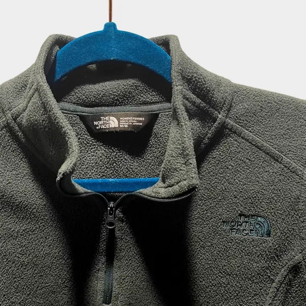The North Face Womens Fleece 1/4 Zip Pullover Top Green Size‎ Medium - Image 2