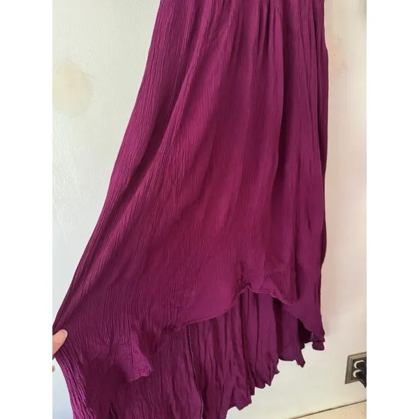 Free People Lonesome Dove Hi Lo Lace Midi Dress Plum Size 0 - Image 7