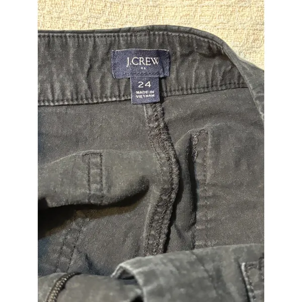 J.Crew Lizzie Wide Leg Pants Womens 24 Black Linen Blend High Rise - Image 9