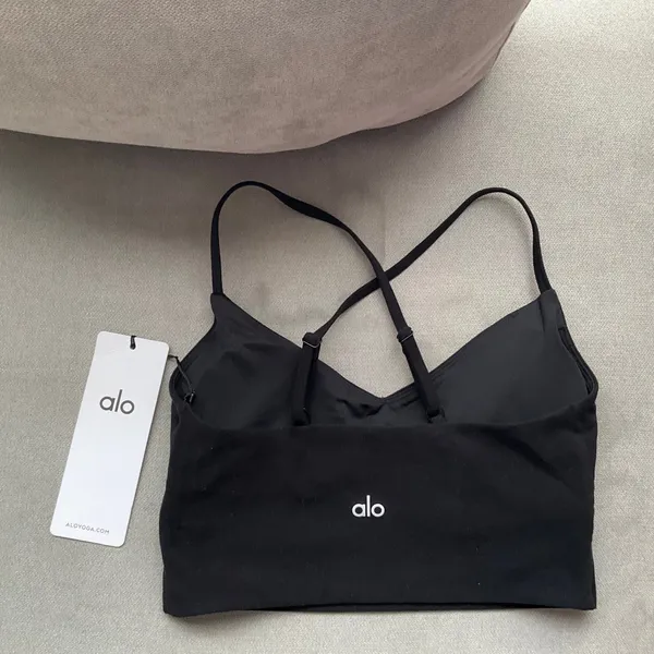 Alo Yoga Alosoft Highlight Bra Black XS - Image 5