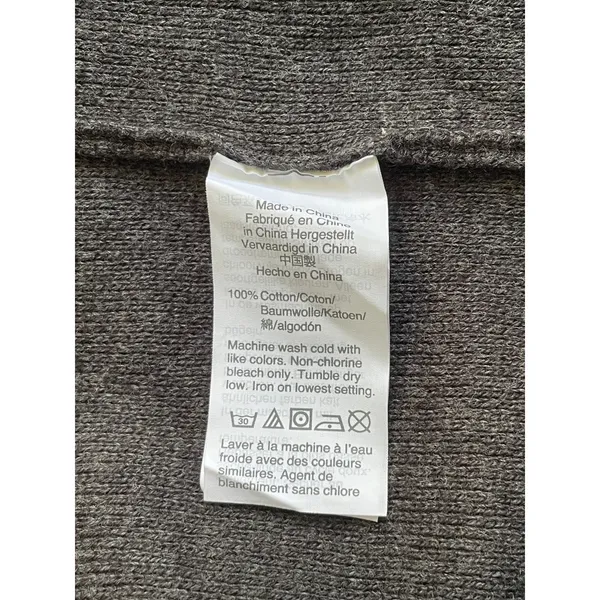 J CREW Gray Sophie Open Front Knit Jacket With Pockets Size Medium - Image 9
