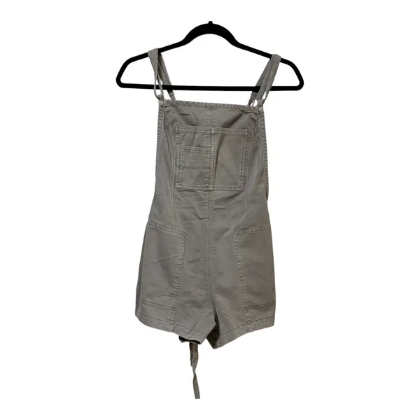 Free People Go West Utility Romper Overalls Taupe Cotton Size 4 OB1988126 - Image 3