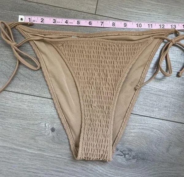 Aerie Smocked Tie Bikini Bottoms size M - Image 4